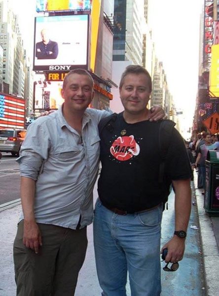 Adam Davies and John Carlson in NYC